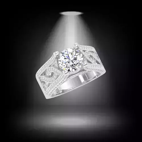 ROUND CUT SOLITER DIAMOND RING