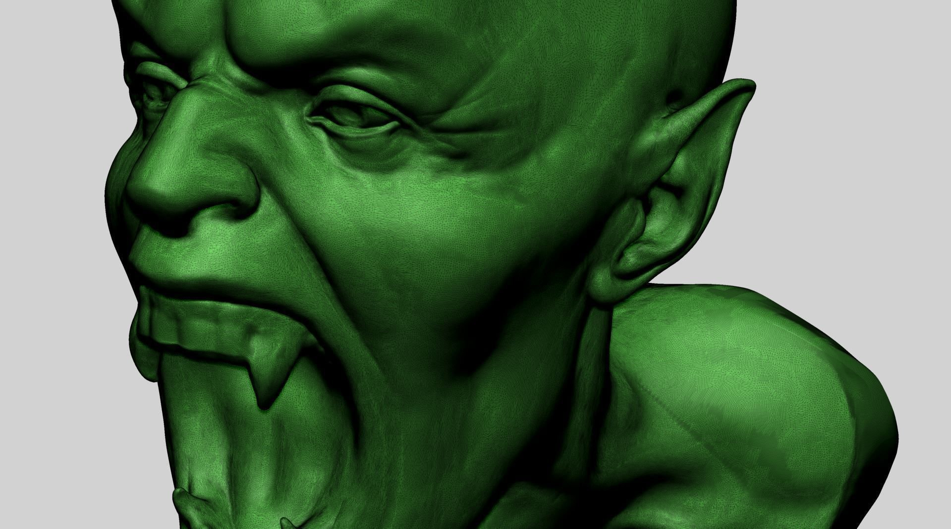 Creature Bust B 3D print model_11