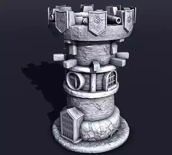 2 towers wooden tower