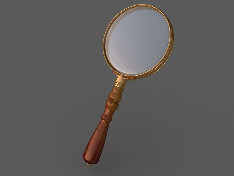 Magnifying glass 3D model_2