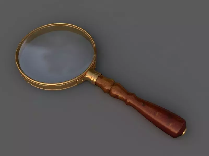 Magnifying glass 3D model_0