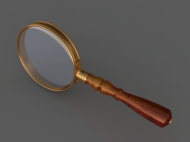 Magnifying glass 3D model_1
