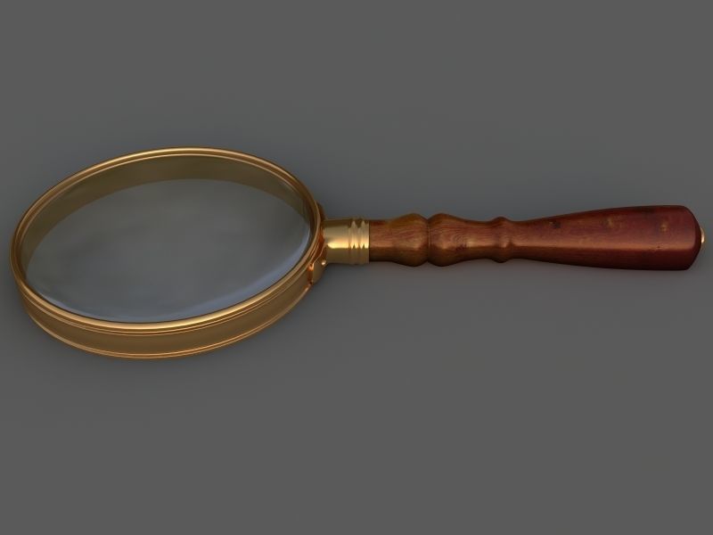 Magnifying glass 3D model_4