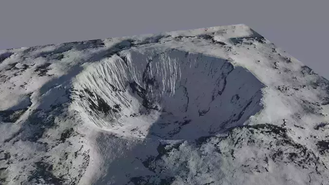 Snow crater Free 3D model