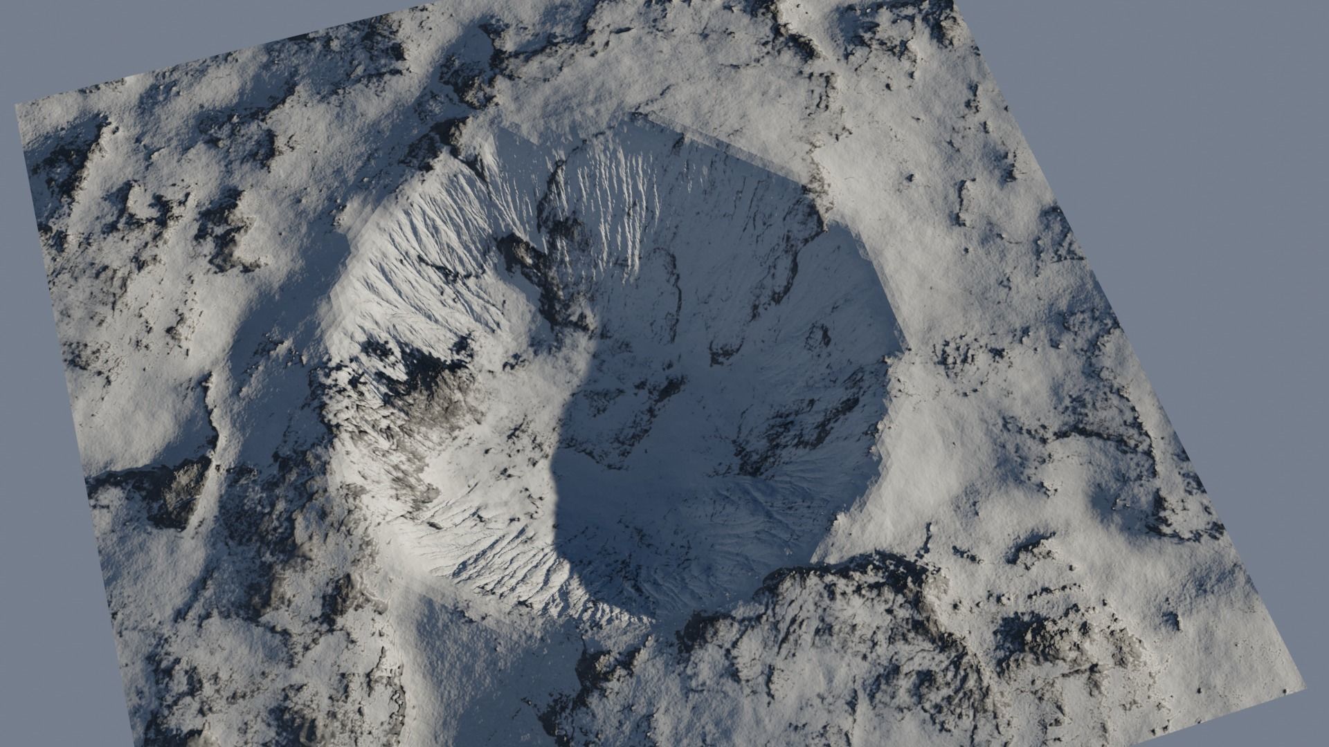 Snow crater Free 3D model_1