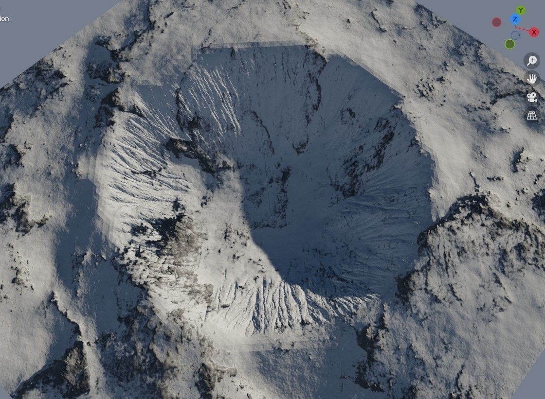 Snow crater Free 3D model_4