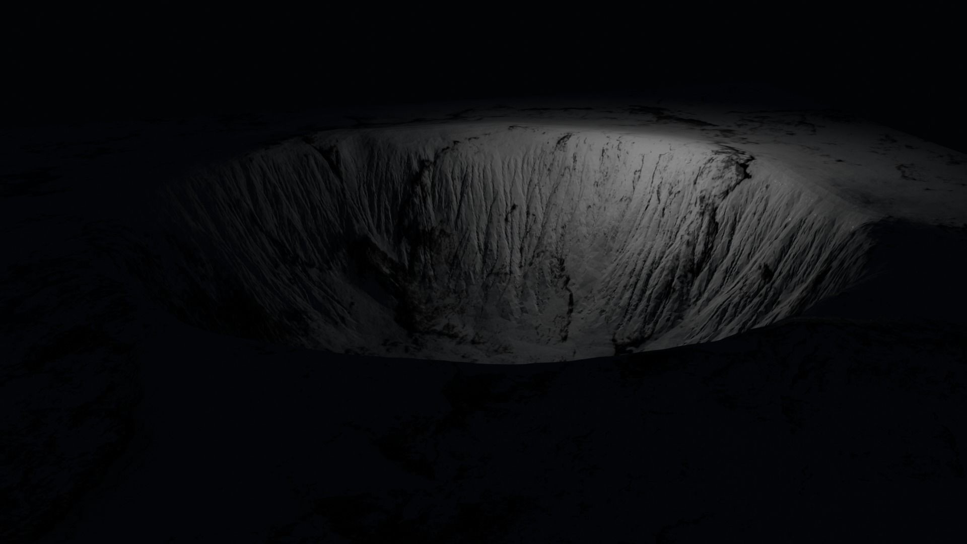 Snow crater Free 3D model_3