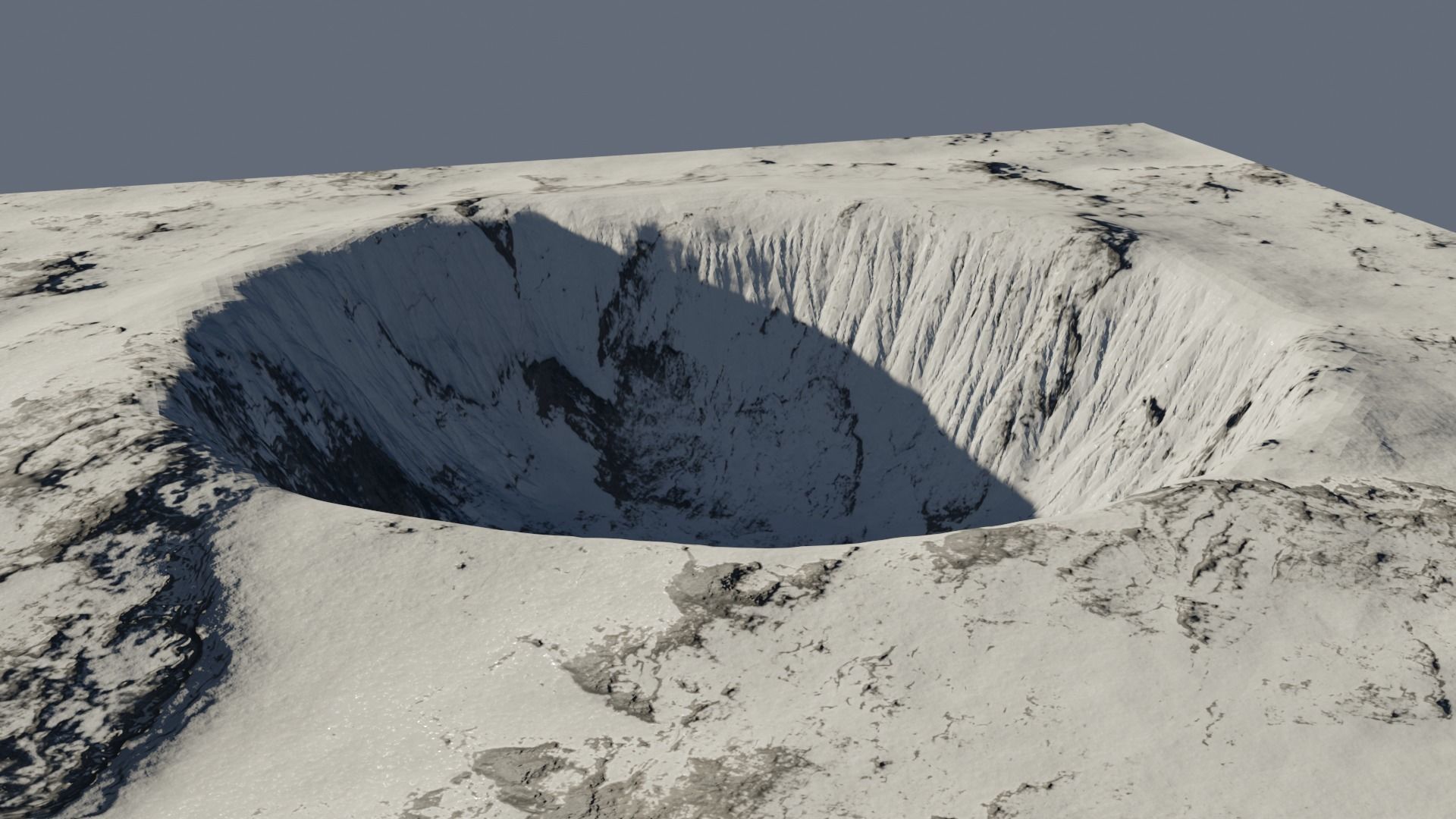 Snow crater Free 3D model_2