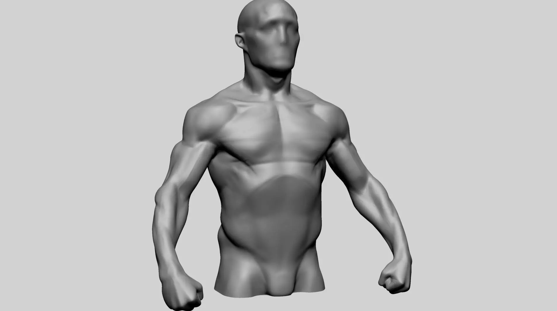 Male Torso Printable A 3D print model_0