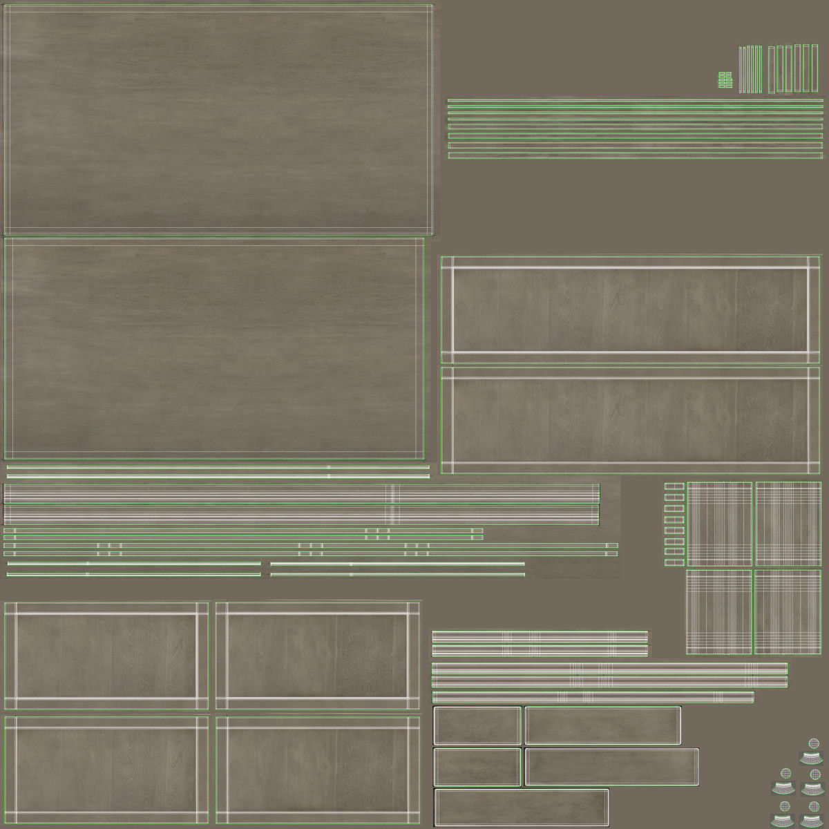 Coffee Table v2 Low-poly 3D model_7