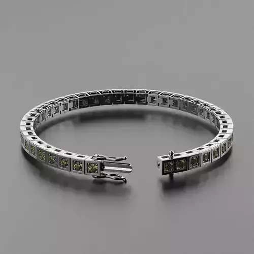 Tennis braclet round 3mm 3D print model