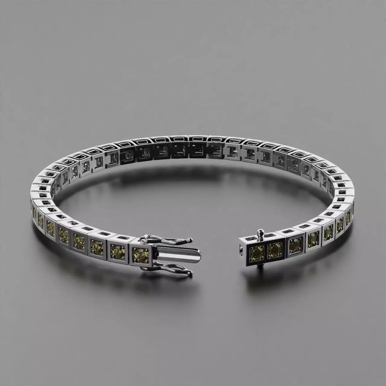 Tennis braclet round 3mm 3D print model_0