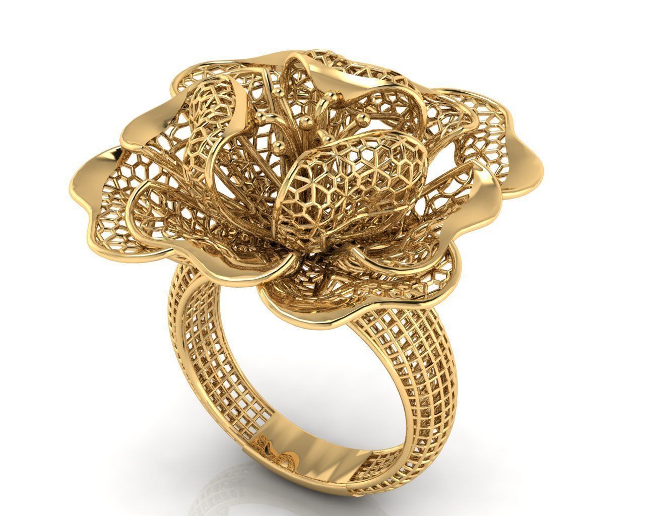 Net Design Jaali Ring 3D print model