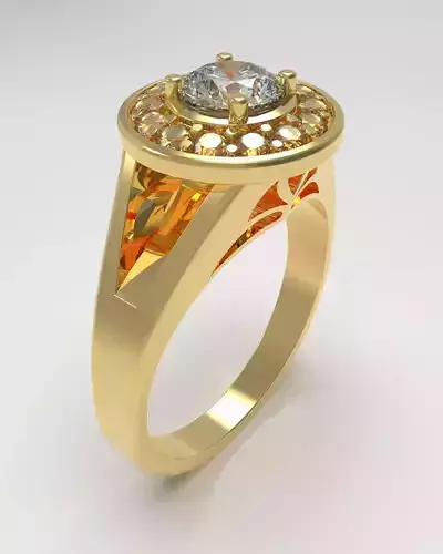 Engagement ring with separate halo