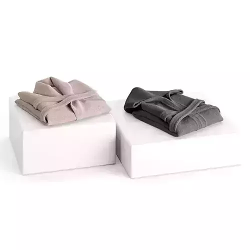 Bathrobe Laying Set 04 3D model