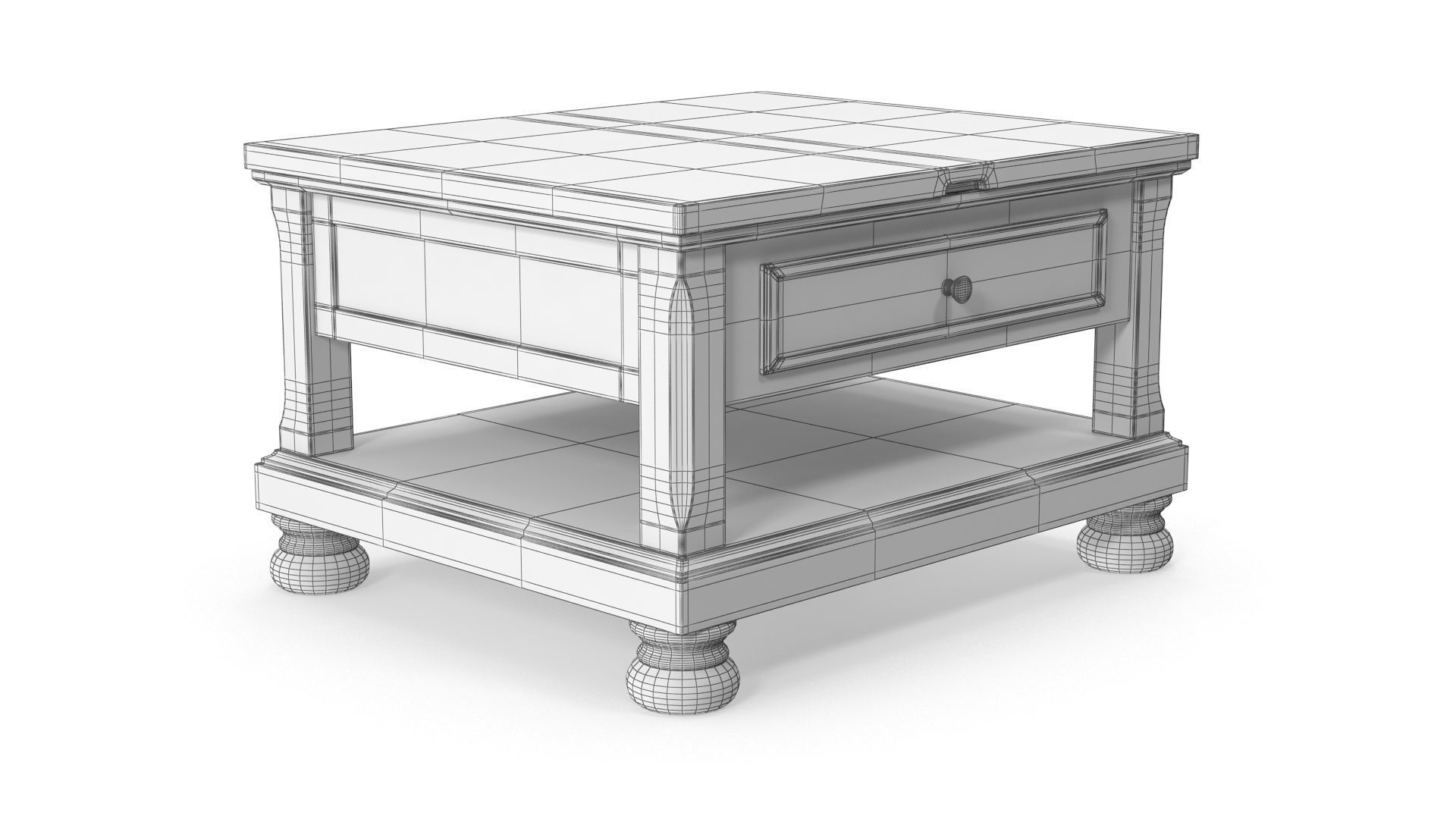 Coffee Table v1 Low-poly 3D model_6