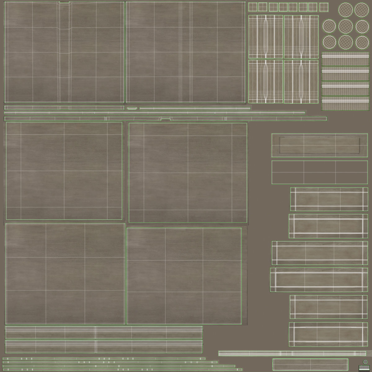 Coffee Table v1 Low-poly 3D model_7