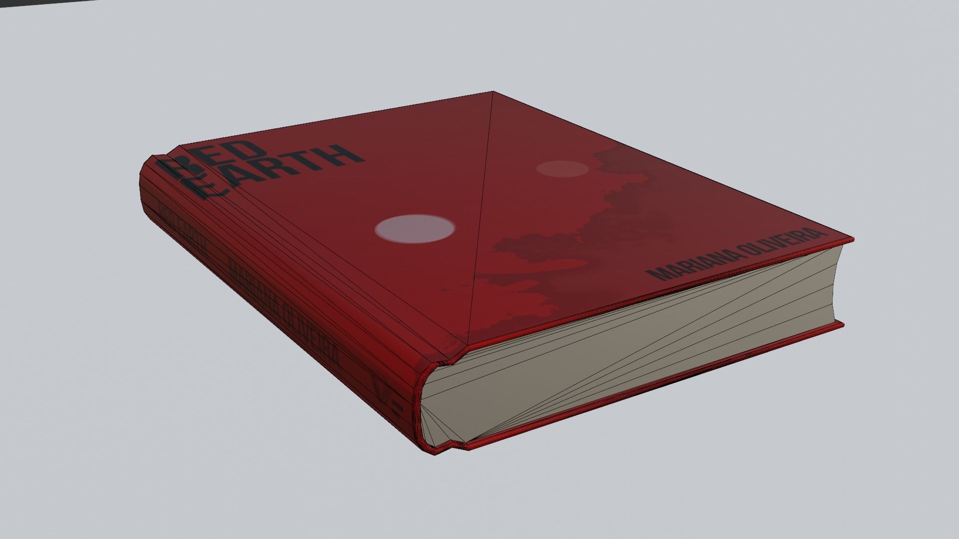 Book with Cover Low-poly 3D model_4