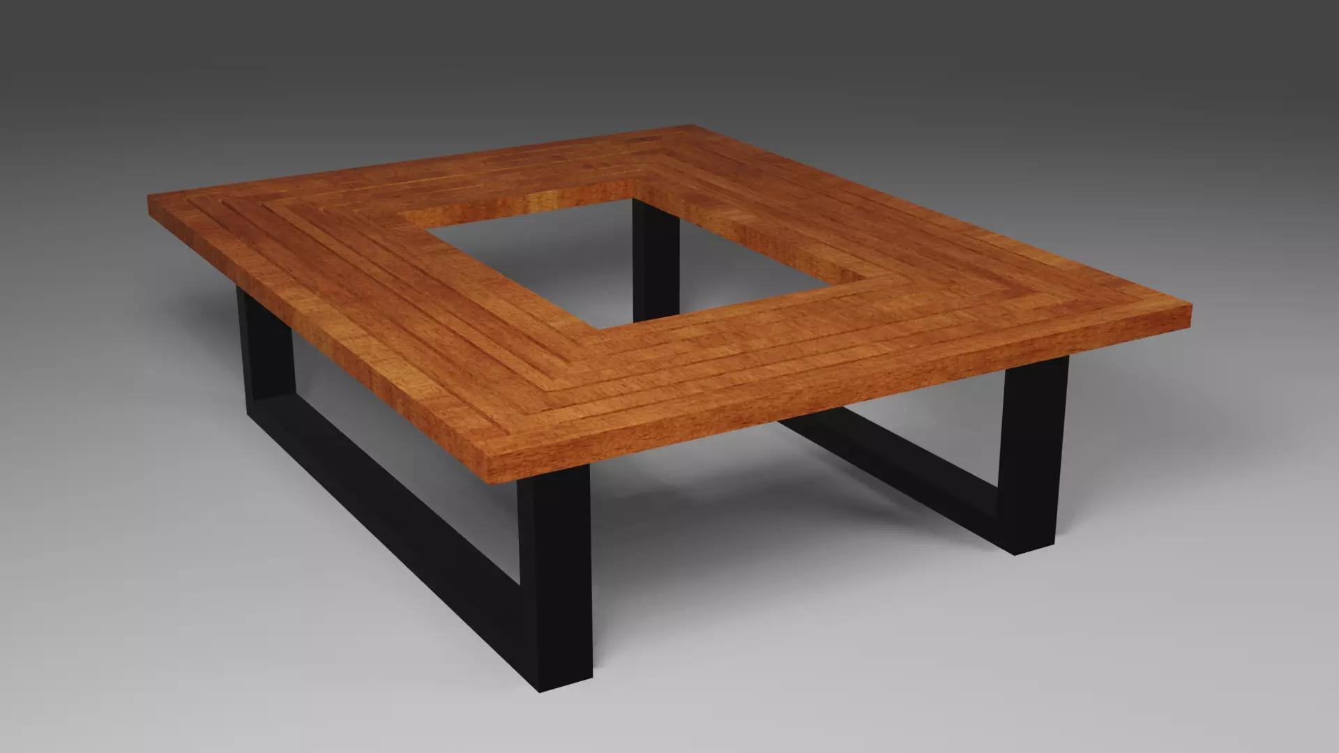 Garden Bench Low-poly 3D model
