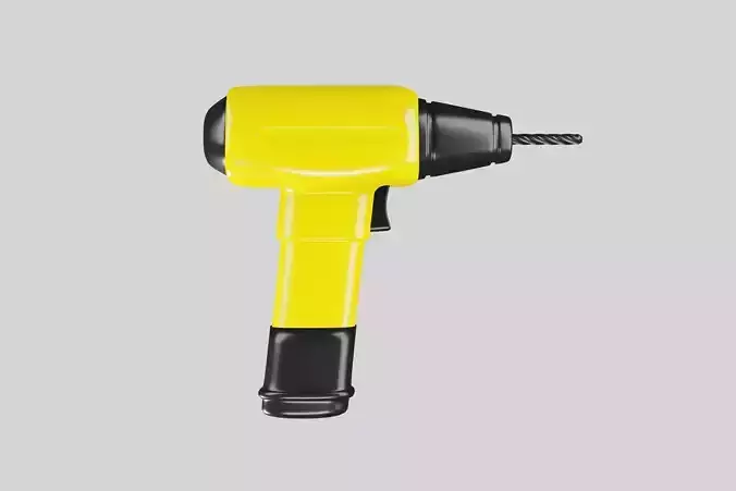 Cordless yellow drill screwdriver tool 