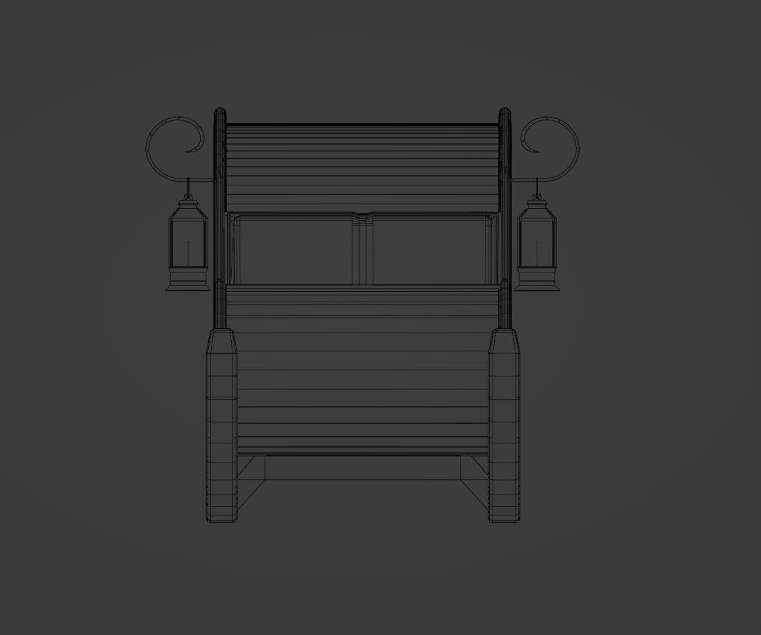 Christmas Sleigh Low-poly 3D model_15