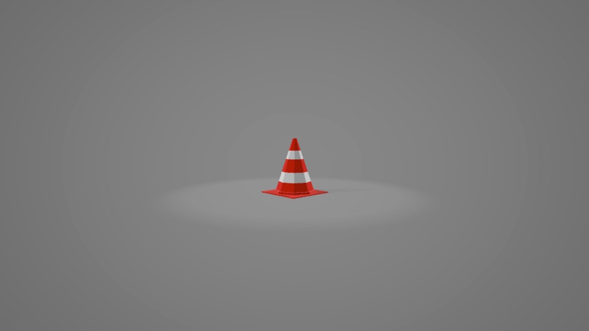 Low Poly Traffic Cone Low-poly 3D model_4