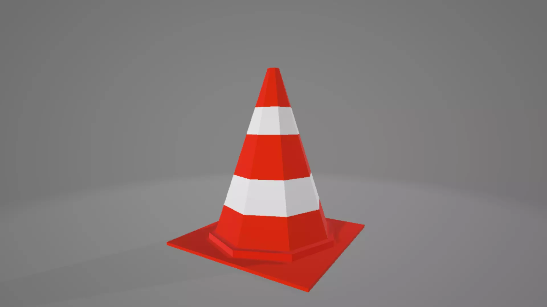 Low Poly Traffic Cone Low-poly 3D model_0