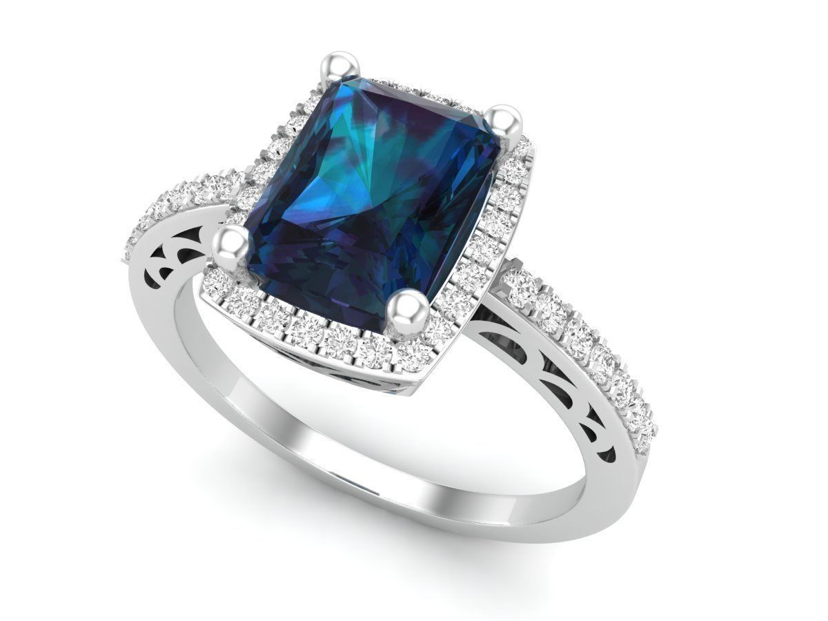 AV 350 Diamond Ladies Bridal Halo Style Engagement Rings 3D print model_24