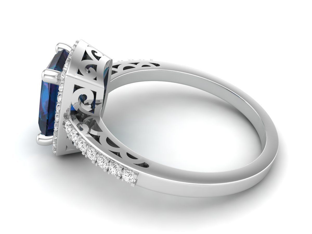 AV 350 Diamond Ladies Bridal Halo Style Engagement Rings 3D print model_18