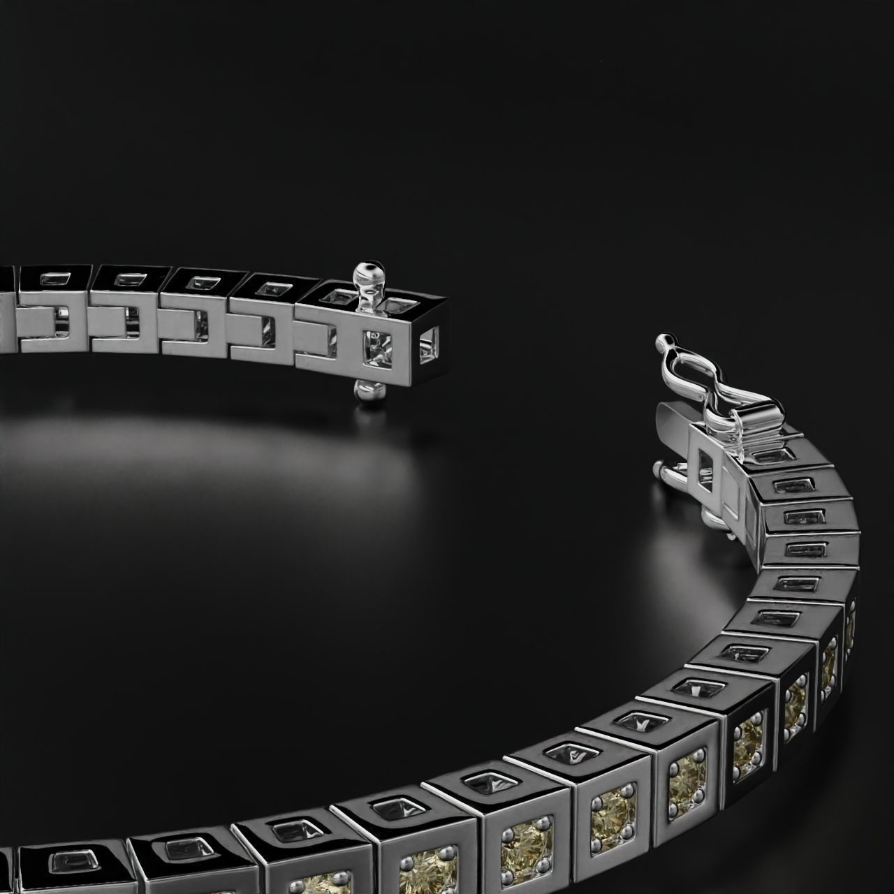 Tennis braclet round 2 mm 3D print model_13