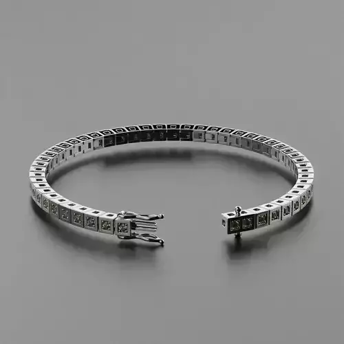 Tennis braclet round 2 mm 3D print model