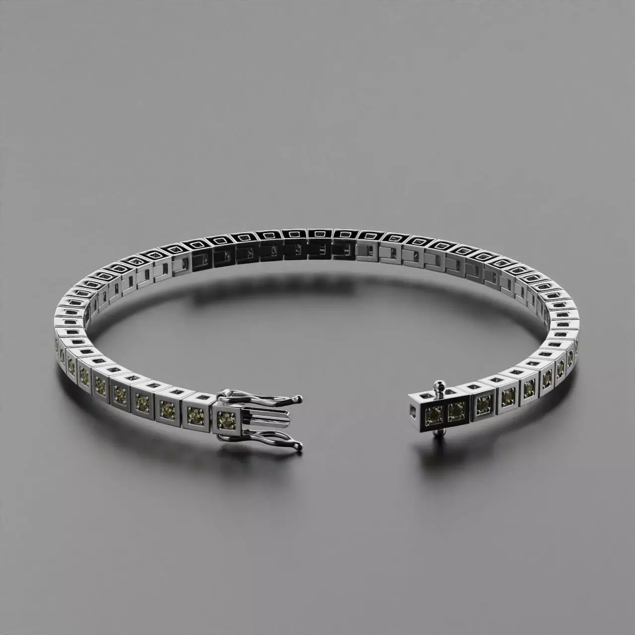 Tennis braclet round 2 mm 3D print model_0