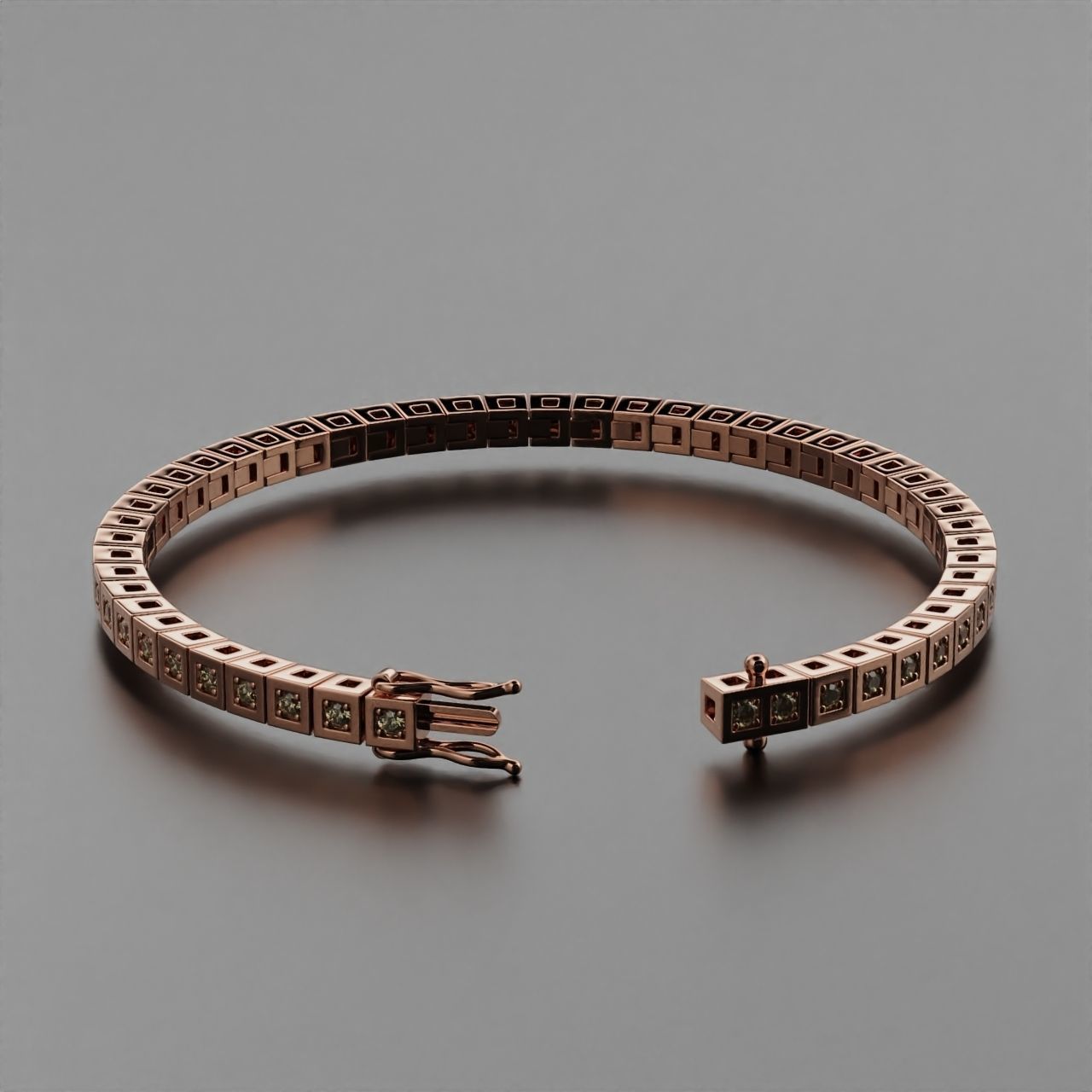 Tennis braclet round 2 mm 3D print model_2