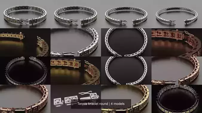 Tennis braclet round