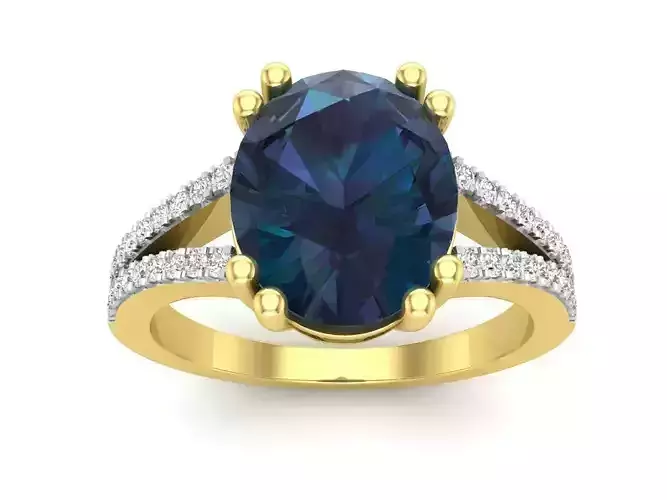 AV 352 Diamond Ladies Bridal Split Shank Engagement Ring