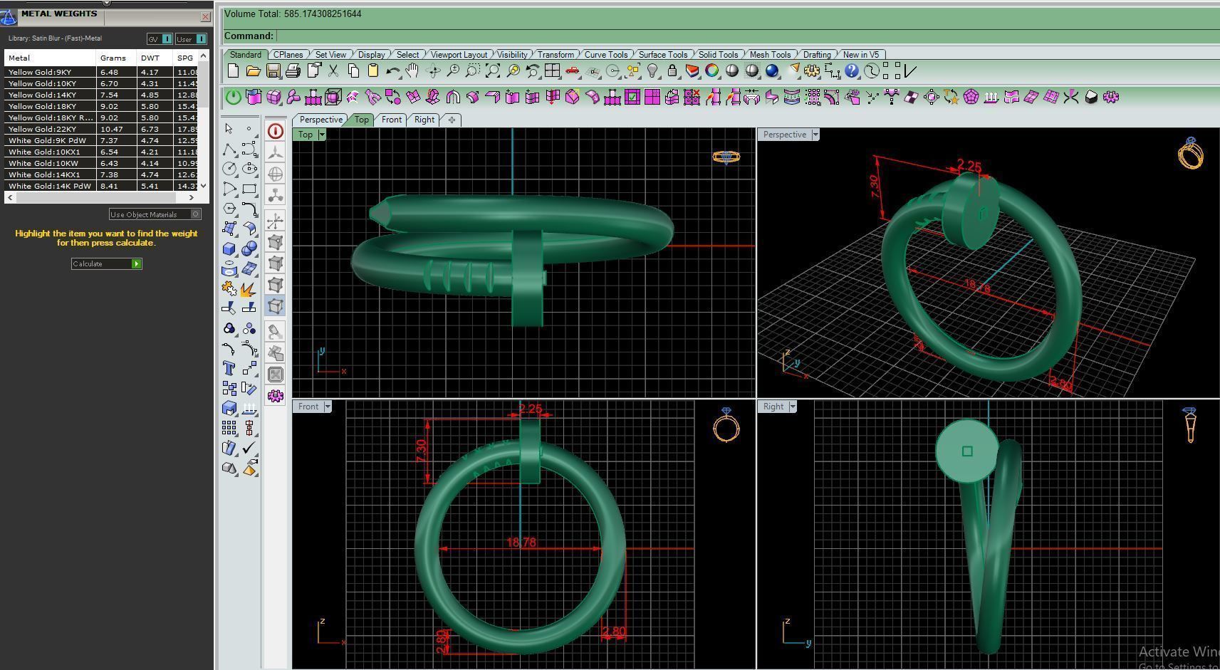 Ring M83 Women ring Size 8 75 US 3D print model_8