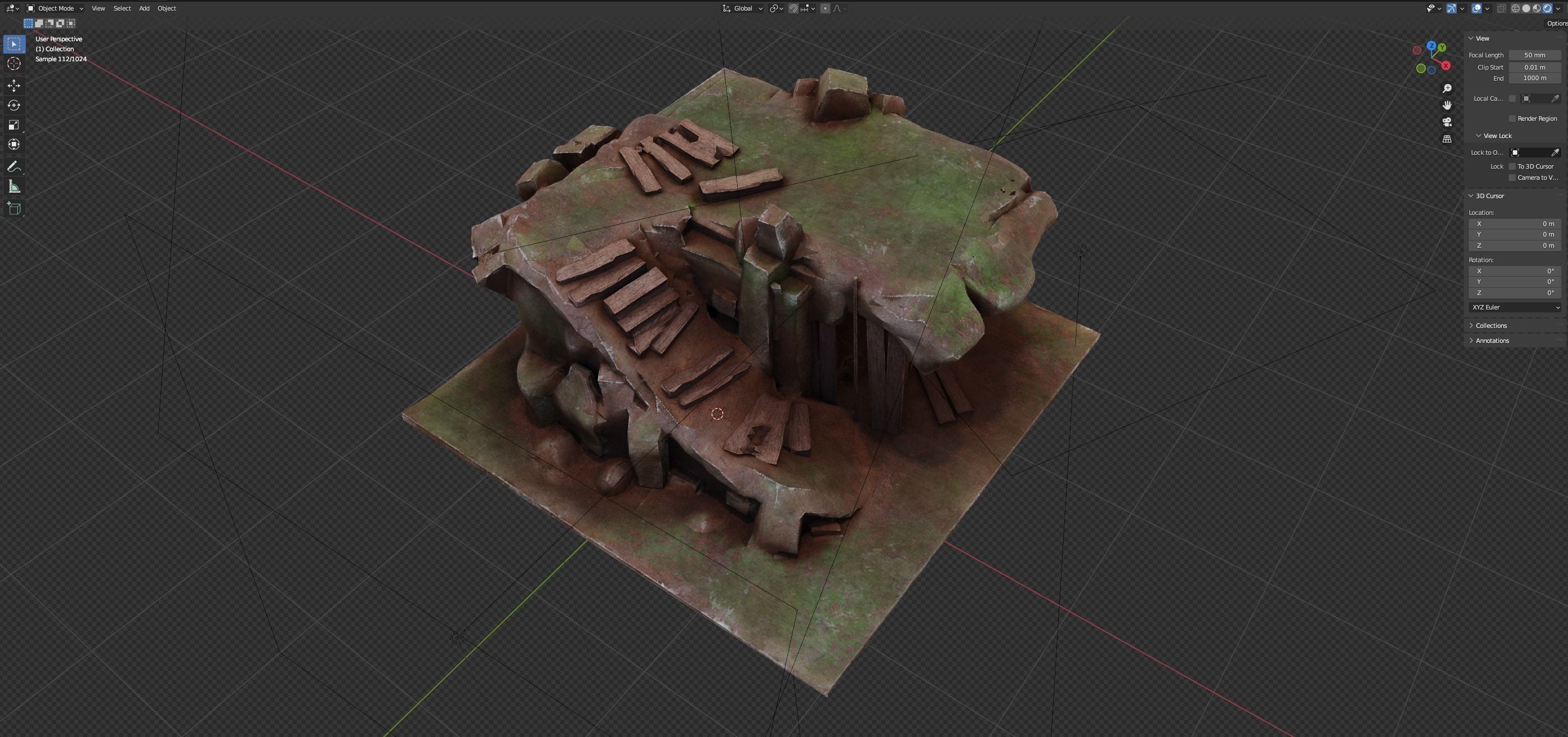 Back Road location Low-poly GameReady model UE5 Low-poly 3D model_4