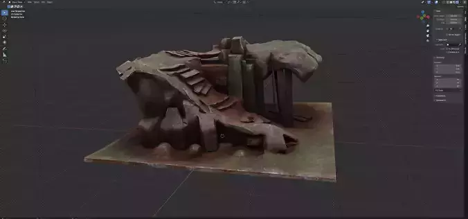 Back Road location Low-poly GameReady model UE5 Low-poly 3D model