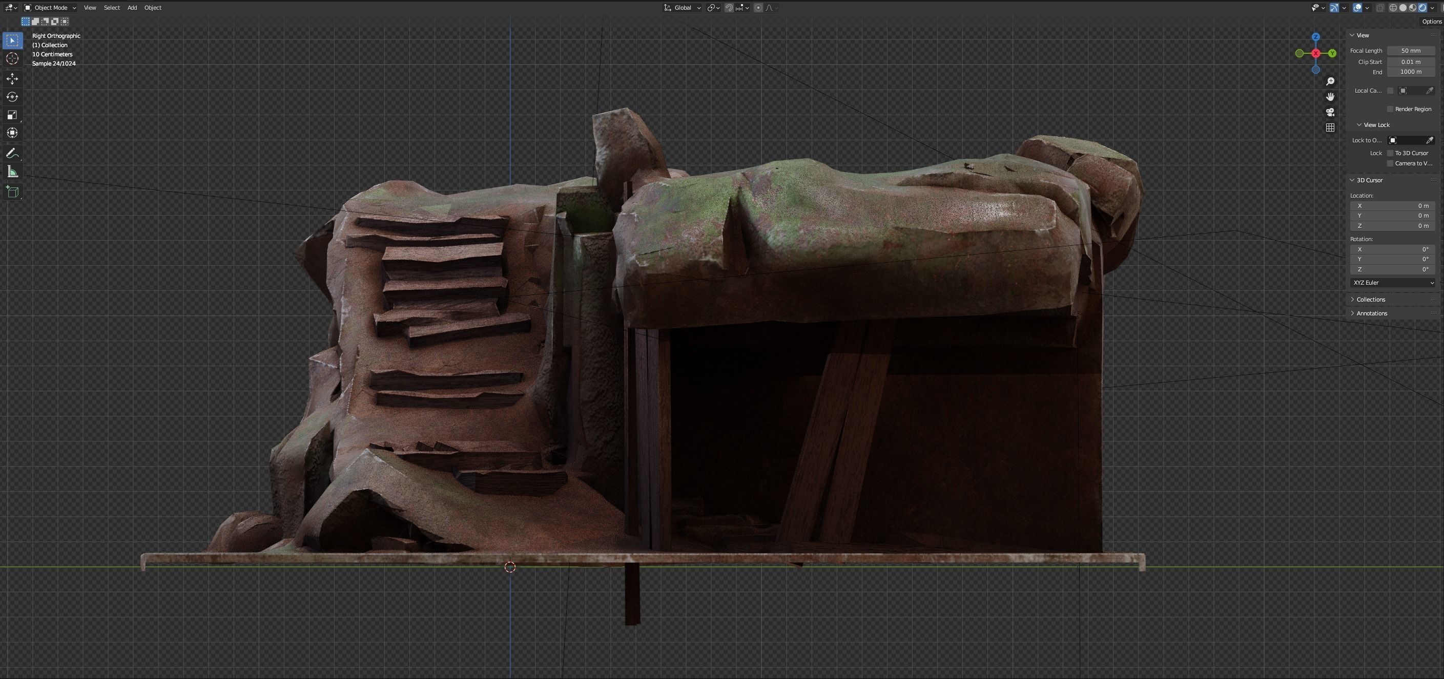 Back Road location Low-poly GameReady model UE5 Low-poly 3D model_3