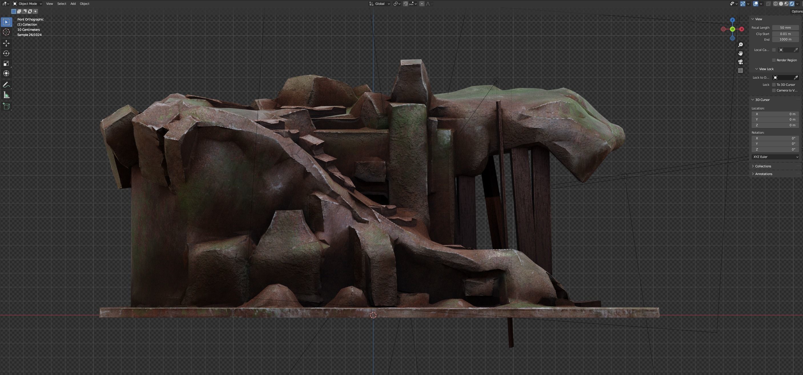 Back Road location Low-poly GameReady model UE5 Low-poly 3D model_2