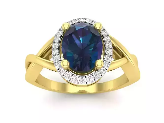 AV 357 Diamond Ladies Bridal Halo Engagement Ring