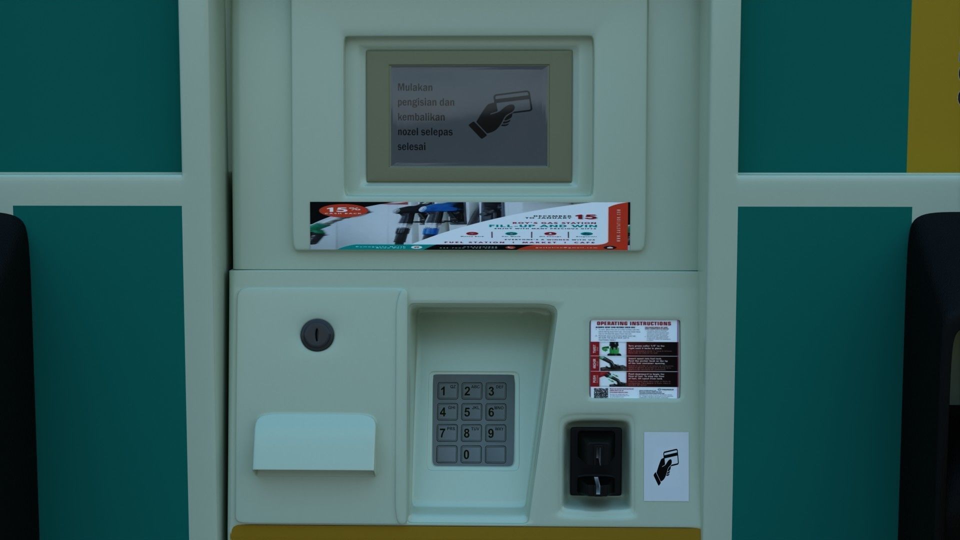 Petrol Pump unit 3D model_4