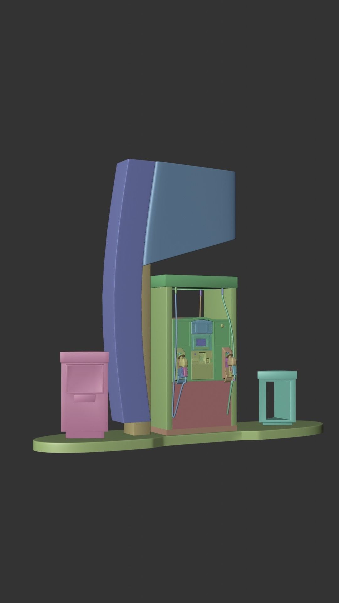 Petrol Pump unit 3D model_3