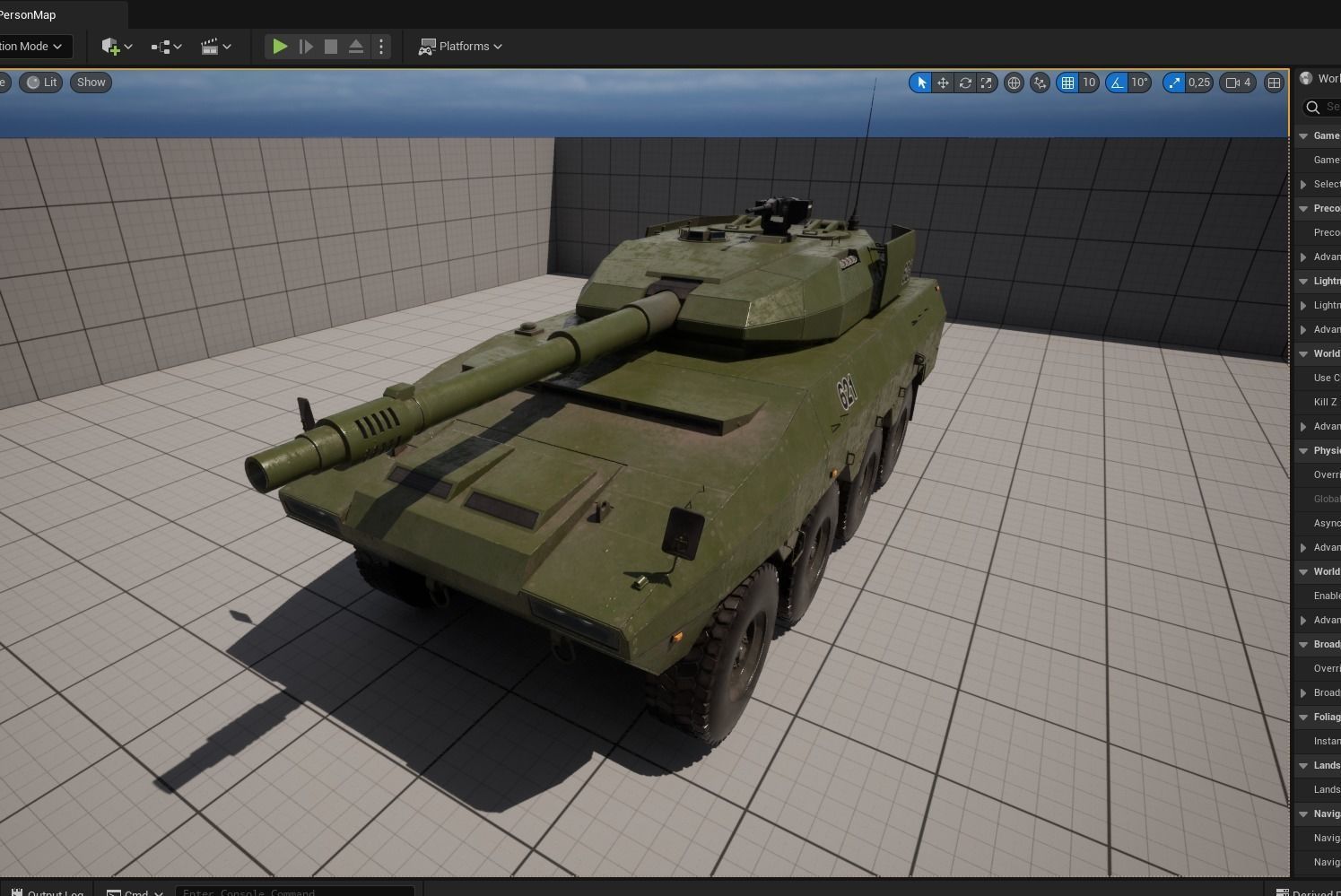 Combat wheeled armored car concept PBR Low-poly Game-ready Low-poly 3D model_9