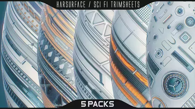 Sci fi Trimsheets 5 Packs