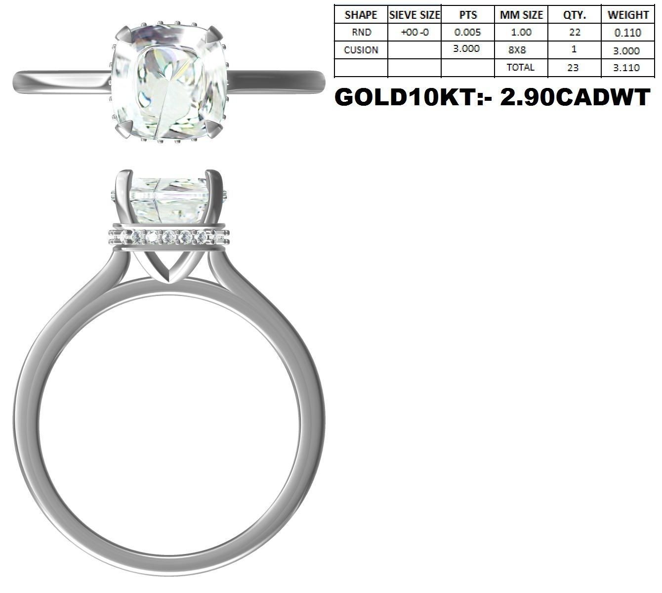 Engagement Ring-14 3D print model_10