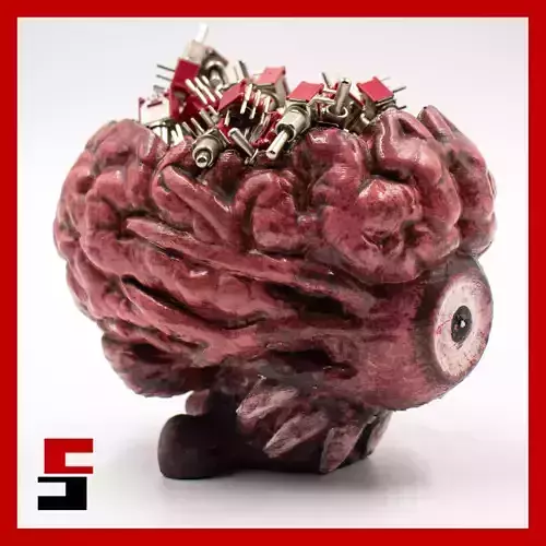 Brain Monster Pot Pen Holder Organiser Planter  3D print model