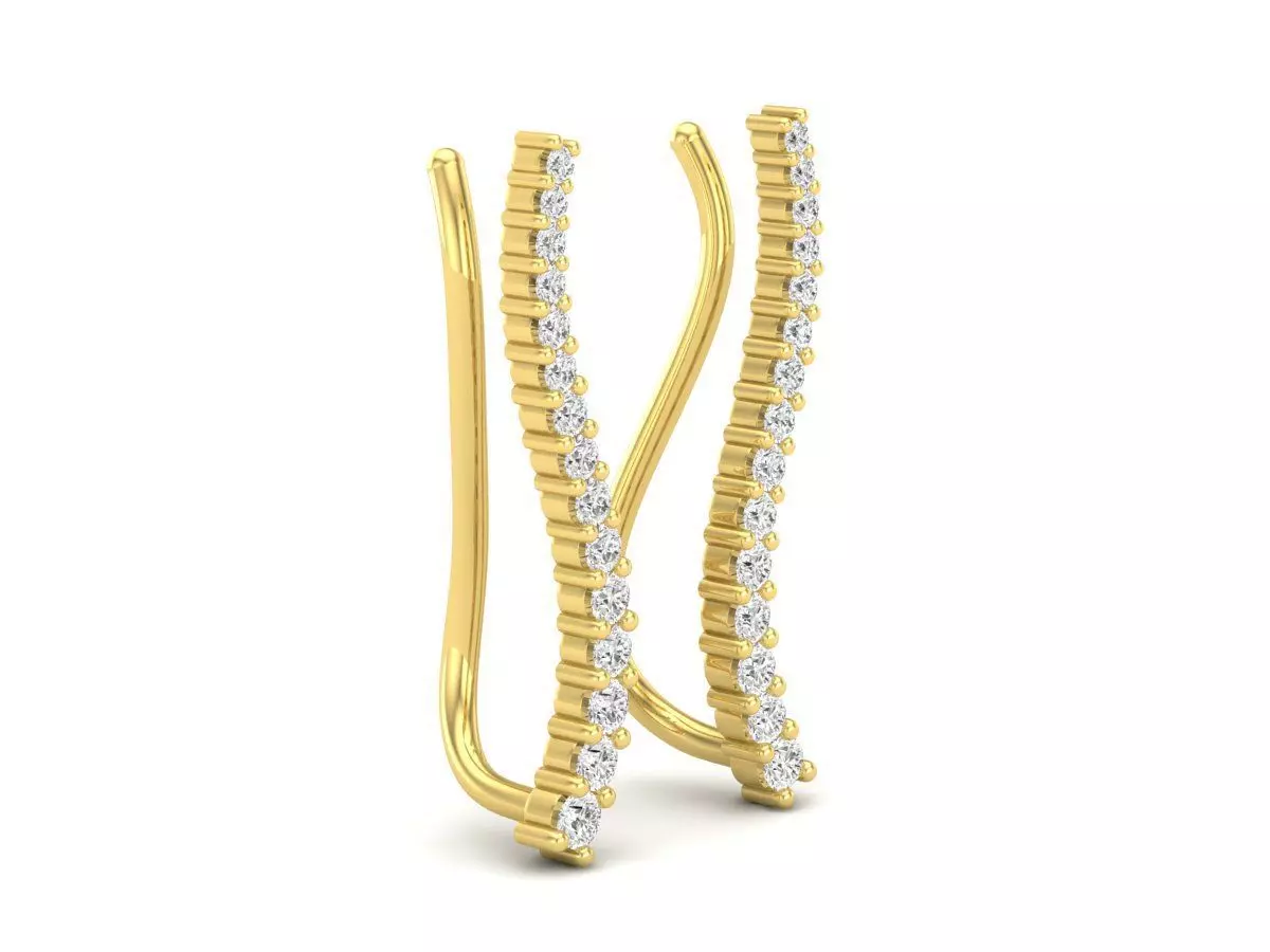 AV 362 Diamond Ladies Crawler Climber-Earrings 3D print model