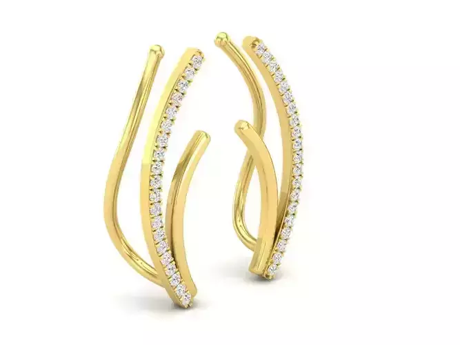 AV 365 Diamond Ladies Crawler Climber Earrings