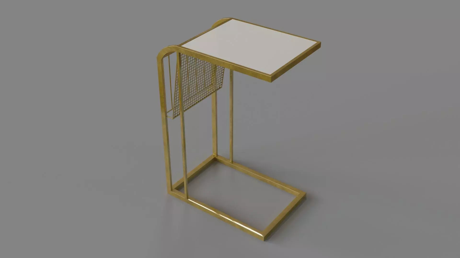 Magazine Table Gold 3D model_0